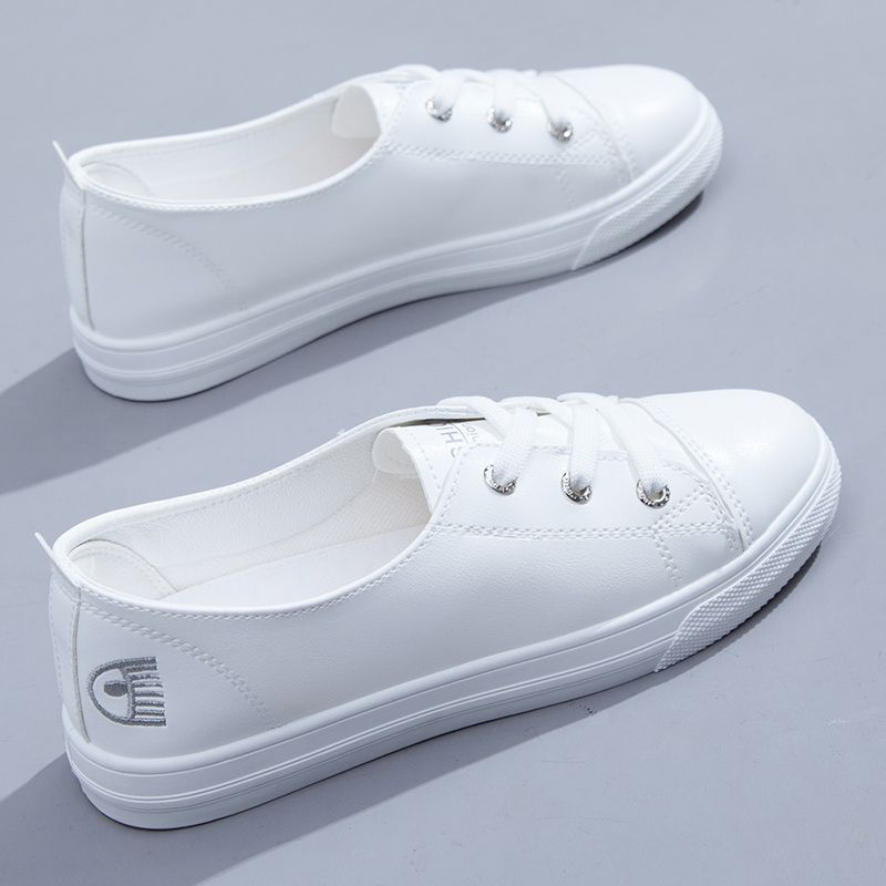Летние белые туфли на плоской подошве, новые женские туфли, белые туфли на плоской подошве, парусиновые универсальные спортивные летние тонкие туфли