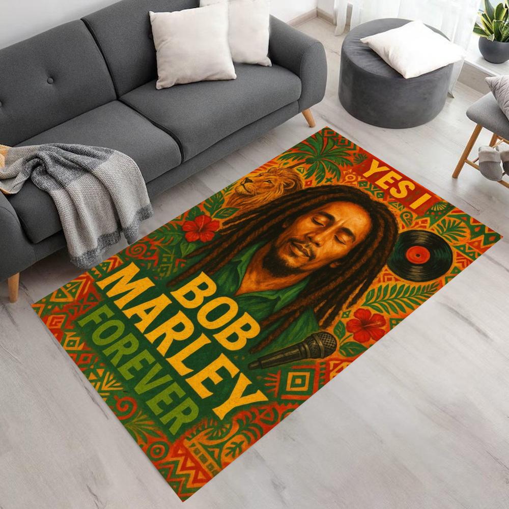 Bob Marley Carpet Design For Study Room Entryway Balcony Kitchen Antislip Rug Office Home Decor Perfect Gift For Womenmen