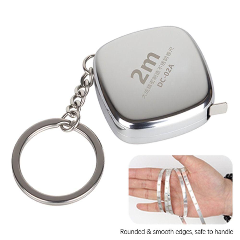 Stainless Steel Mini Tape Measure 2m Measuring Tools Portable Pocket Tape Measure Tailor