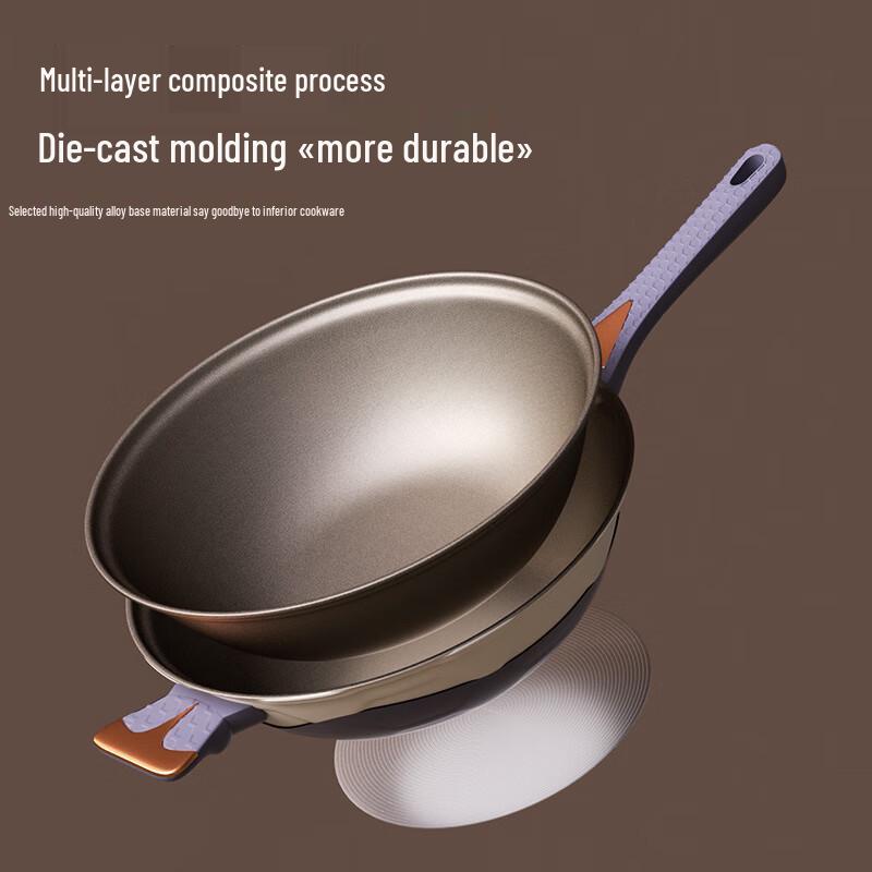 Yoshida Craft 34cm Non-stick Titanium Wok with Micro-pressure Lid