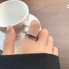 *Lan Zhi Кольцо из стерлингового серебра 925 пробы в стиле ретро, темное, милое, хип-хоп, открытое, для женщин*