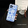 Portuguese Glazed Tiles Phone Case For IPhone 17 16 15 14 13 12 11 Pro Max Plus Mini Soft Black Cover