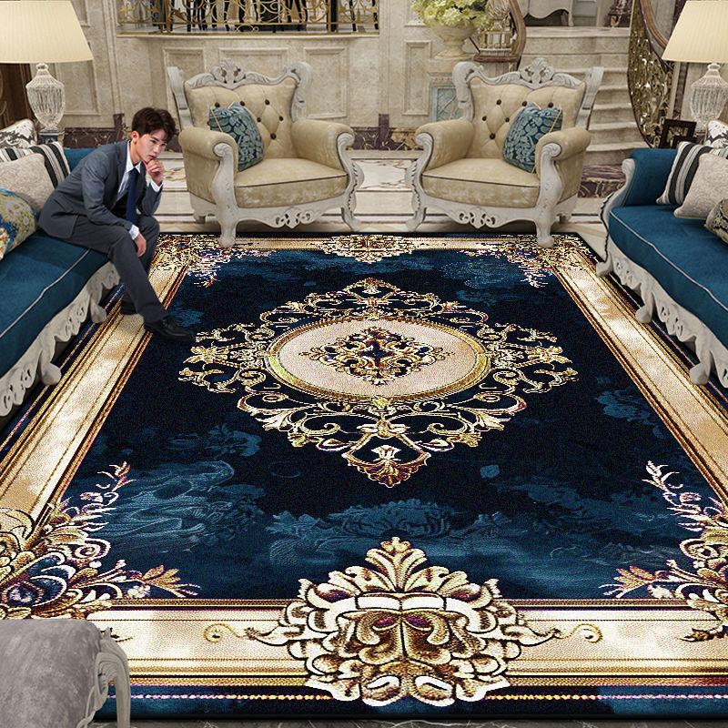 Большой Площади Великолепный Ковер Гостиная Европейское Украшение Кофейный Столик Напольный Коврик Нескользящий Ковры для Спальни Гардеробной Настраиваемый