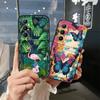 Cartoon Cute Phone Case For Realme C65 TPU Card Slot Graffiti Full Wrap Anti-dust Back Cover Silicone Card Bag Soft Case