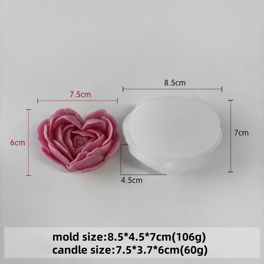 7pcs Mini Rose Flower Silicone Candle Mold 3D Succulent Cactus Flower Chocolate Fudge Pastry Baking Mold DIY Candle Soap Crafts