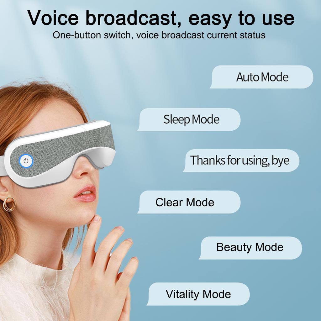 3D-массажер для глаз с функцией нагрева, интеллектуальный Bluetooth-массажер для глаз, расслабляющий, уменьшающий темные круги, подарки