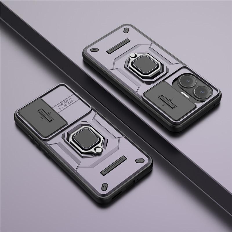 For Redmi Turbo 4 Pro 5G For Redmi Turbo3 Turbo4 Pro Cover Lens Protection Shockproof Push window Magnetic Holder Bumper