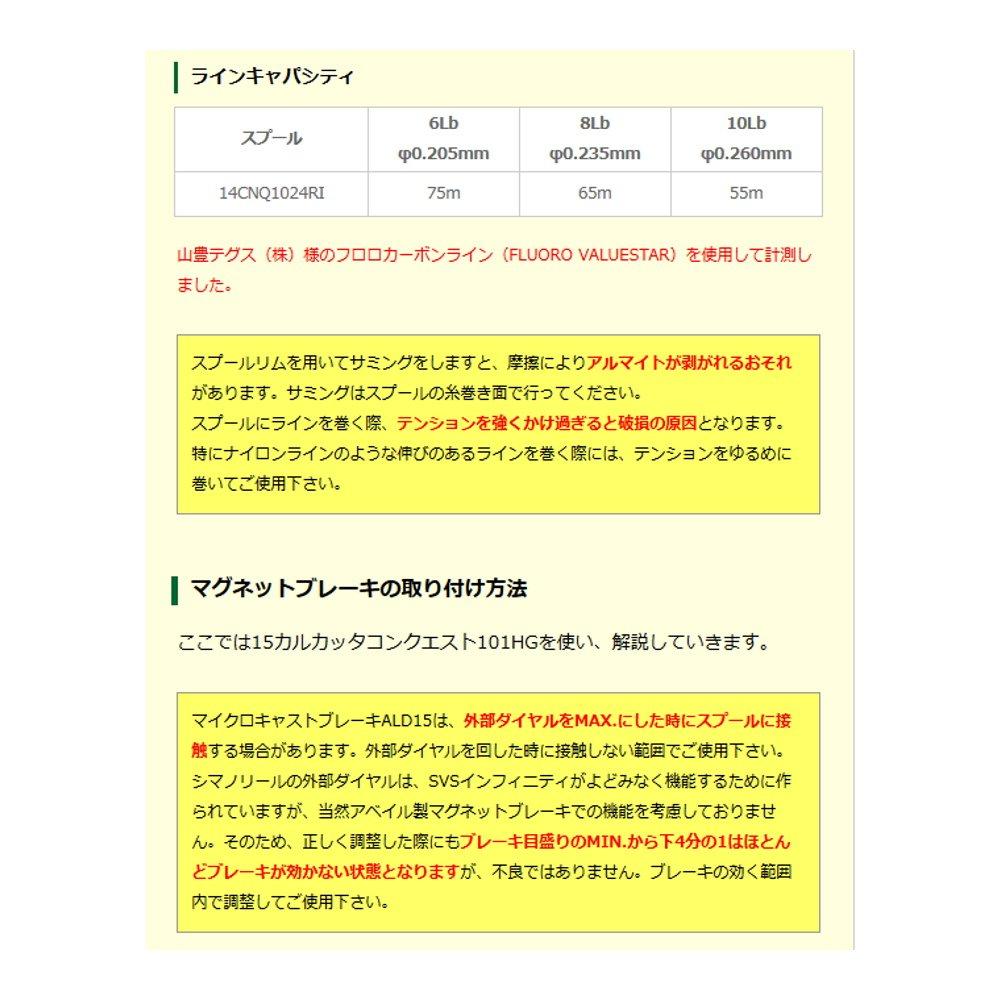 Avail Reel Microcast Spool 14CNQ1024RI Groove Depth Gunmetal Ms_14cnq1024ri_gmt 2.4mm