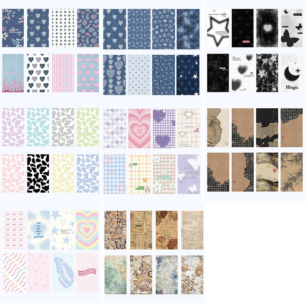 Множество 8-элементных карточек для задней панели мобильного телефона Guka серии «Девочки» для DIY-декора, базовый материал, наклейка, лента, самоклеящаяся задняя сторона