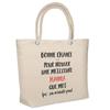 Sac De Plage - PLANETEE - Hanna Ça N'existe Pas - Coton - Beige - Grande Contenance