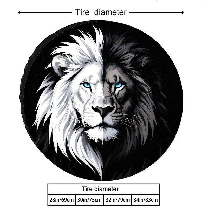 Lion King Tire Cover Polyester Durable Sun Protection Spare Wheel Protector for SUV