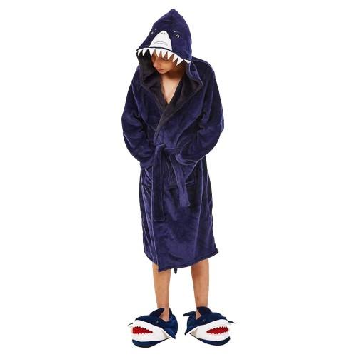Keanu Childrens/Kids Shark Dressing Gown