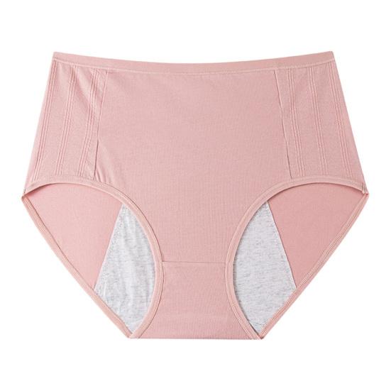 Женские трусики однотонные, большого размера, мягкие, с высокой талией, бесшовные, эластичные, непромокаемые, для менструации