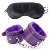 2pcs PU Leather Sex Handcuffs with Eye Mask Sex Toys for Couples Adult Games Bondage Restraints Erotic Accessories