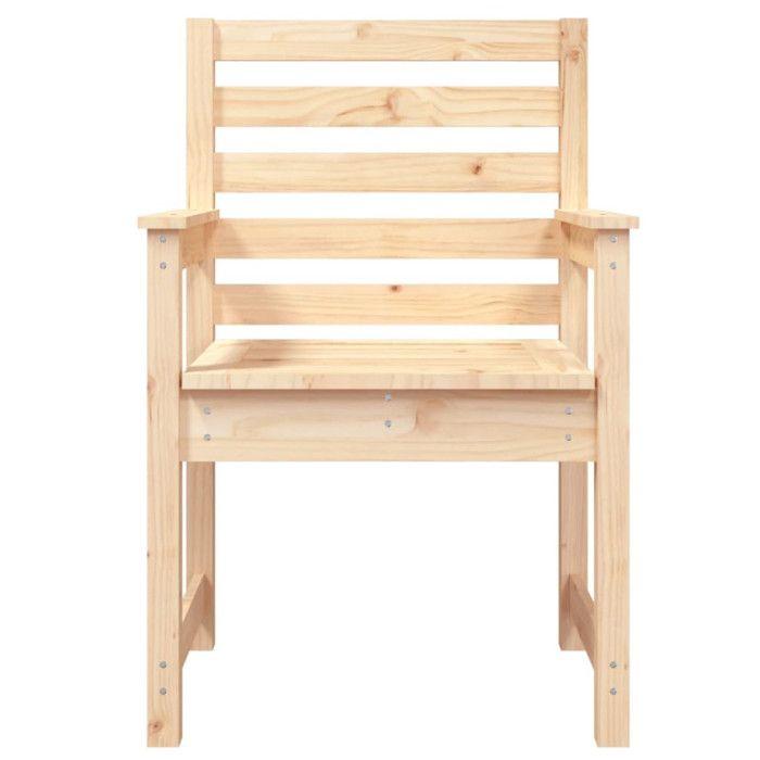 VidaXL Garden Chairs 2 Pcs 60x48x91 Cm Solid Pine Wood 824053