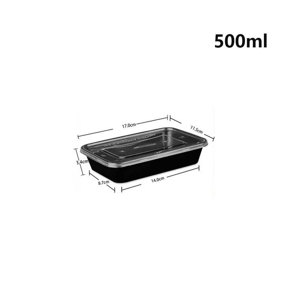 5Pcs/set Large Capacity Disposable Food Containers Plastic Lunch Box Creative Fridge Storage Boxes