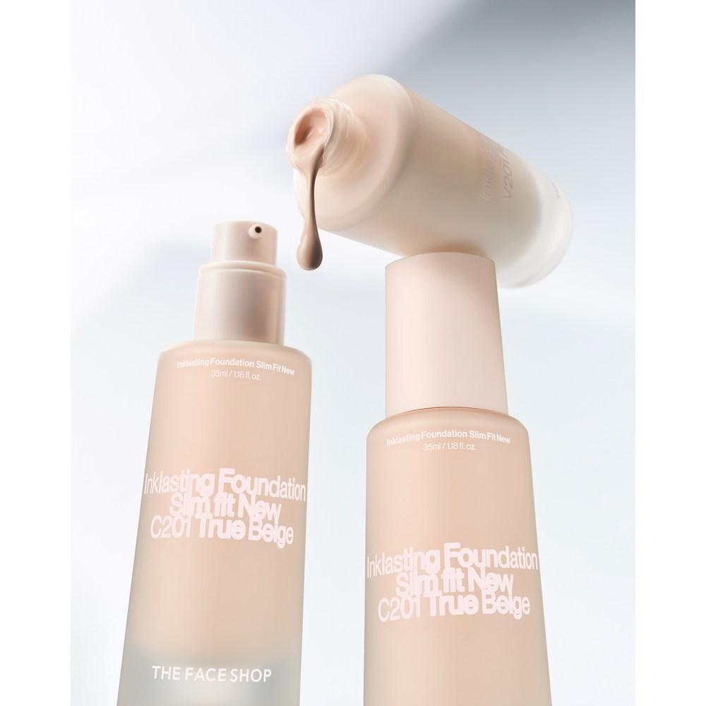 The Face Shop Ink Lasting Foundation Slim Fit New 35ml, C201, 1 Piece