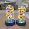 Sunflower Night Light Eternal Flower Glass Cover Lamp Shade Eternal Rose Led Light Foil Flower Creative Desktop Decor