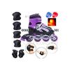 Skates Adjustable 2 In 1 Lighted Metal Body With Practice Skating Bag Knee Pad Gift