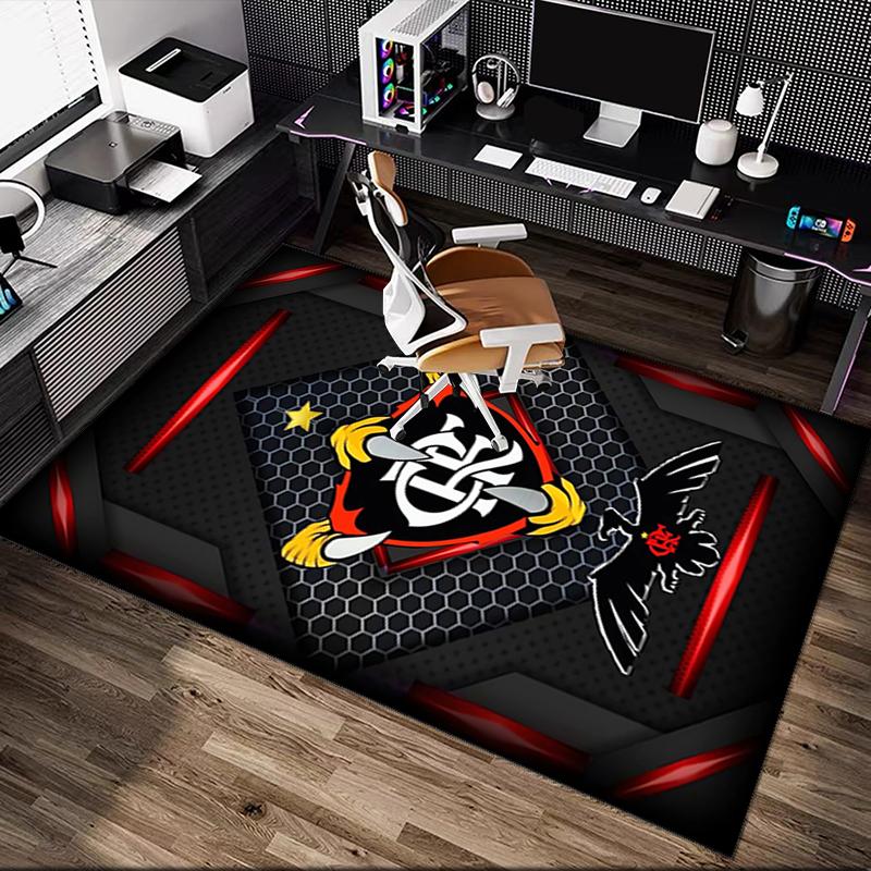 1pc Office Carpet, Rangers FC Chair Rug, Living Room Printed Area Rug, Home Chair Floor Mat