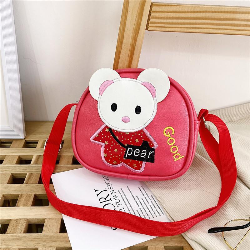 Adorable Cartoon Pu Leather Girls Shoulder Bag Fashionable Princess Coin Purse