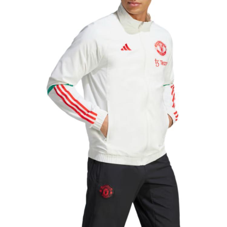 adidas МАНЧЕСТЕР ЮНАЙТЕД TIRO 23 ПРЕЗЕНТАЦИОННАЯ КУРТКА Футбольная форма Мужская Белая IA8485