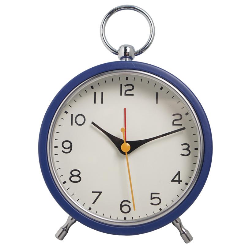 4-дюймовый ретро металлический будильник бесшумный не тикающий прикроватный ночник с функцией повтора сигнала