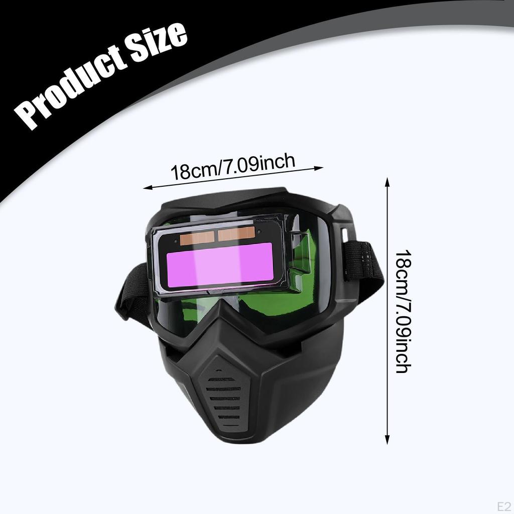 Автоматический сварочный шлем с переменным затемнением, самозатемняющийся, с большим экраном обзора, защита лица сварщика для промышленности