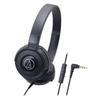 Наушники audio technica ATH-S100iS BK проводные для смартфона портативные накладные наушники STREET MONITORING черные
