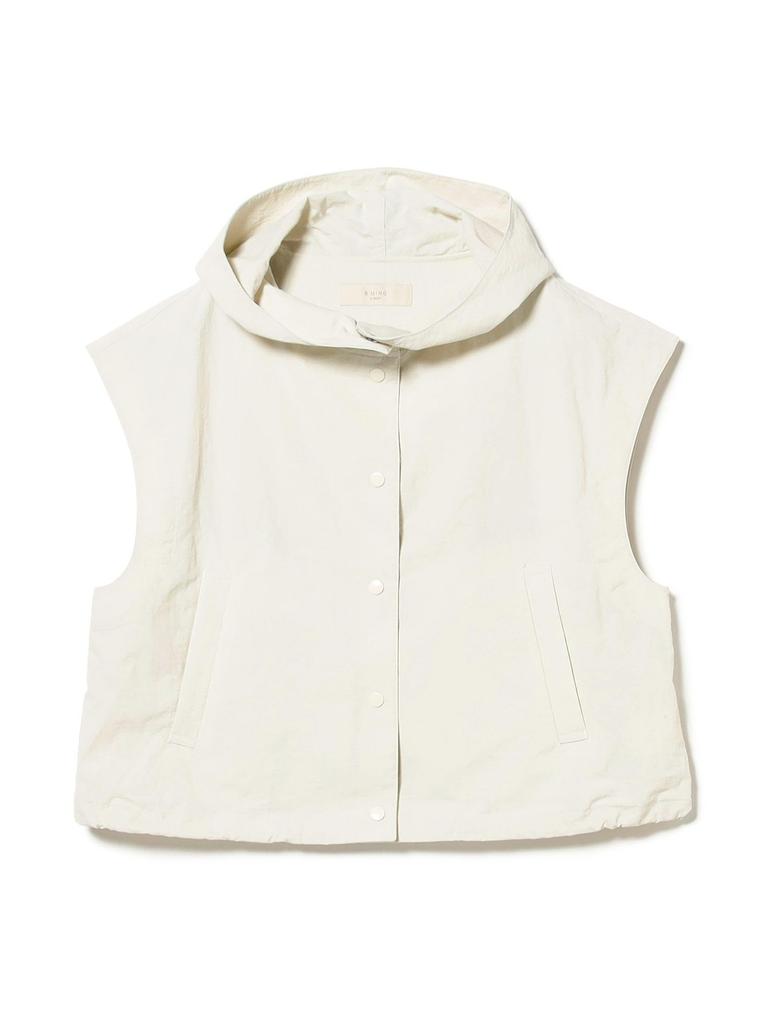 В:Женское худи без рукавов с водоотталкивающей пропиткой MING LIFE STORE от BEAMS (С-М) СЛОНОВАЯ КОСТЬ M