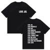 Love Jul France Rapper 2025 Album Print T Shirt Men Women Vintage Fashion Short Sleeve T-shirts Casual Oversized Cotton T-shirts