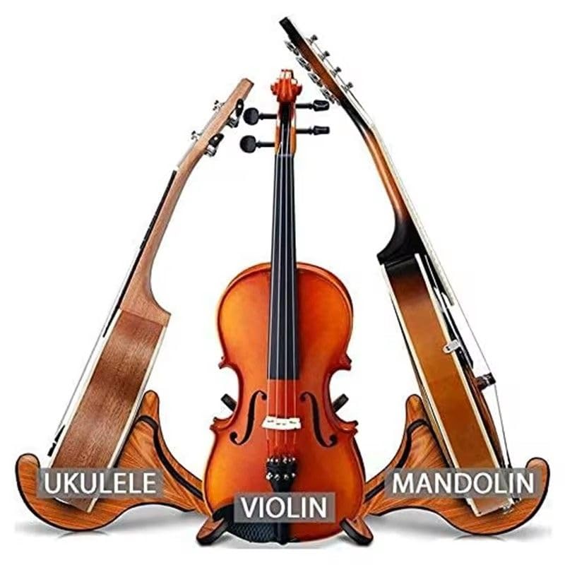 Audiofan Деревянная складная подставка для укулеле с защитной подушкой для и Собранная x 21 см x U-образных укулеле, мандолин, скрипок. Размеры Прибл.