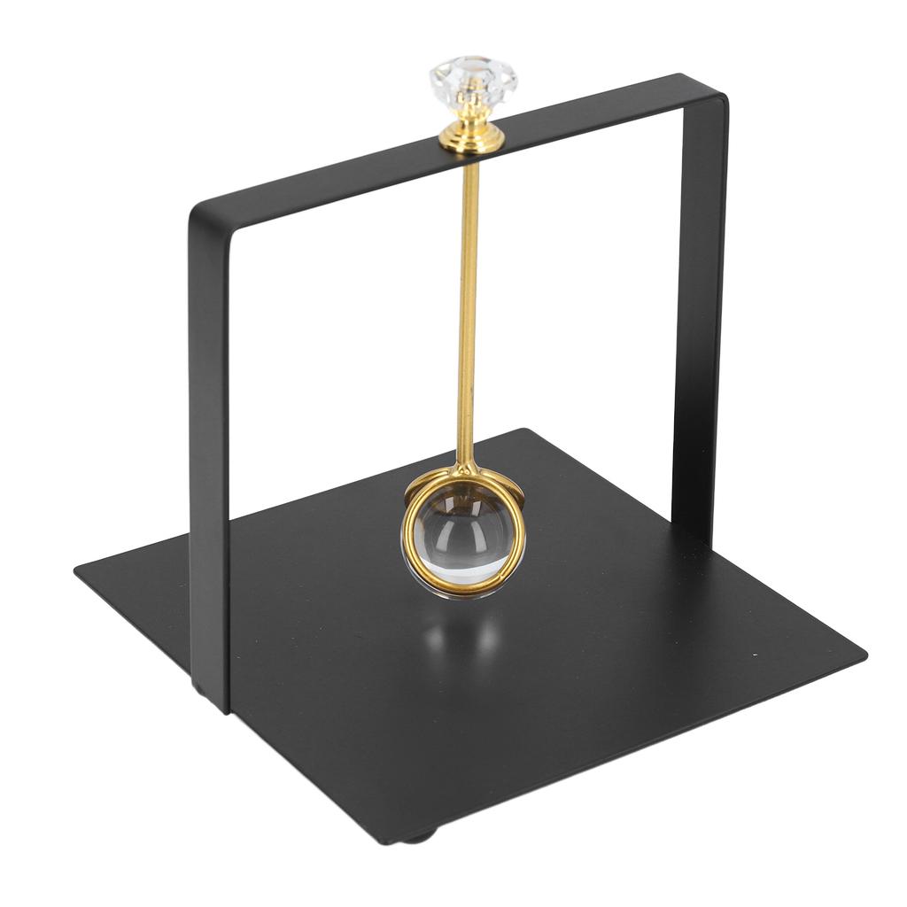 Napkin Dispenser with Weighted Glass Ball Rectangular Elegant Iron Napkin Holder Tissue Stand for