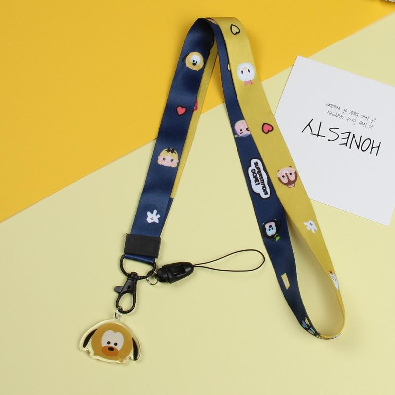Cartoon Mobile Phone Lanyard, Cute Pendant, Wide And Flat Braided Belt, Lanyard, Key, Badge, Card Cover, Neck Lanyard.