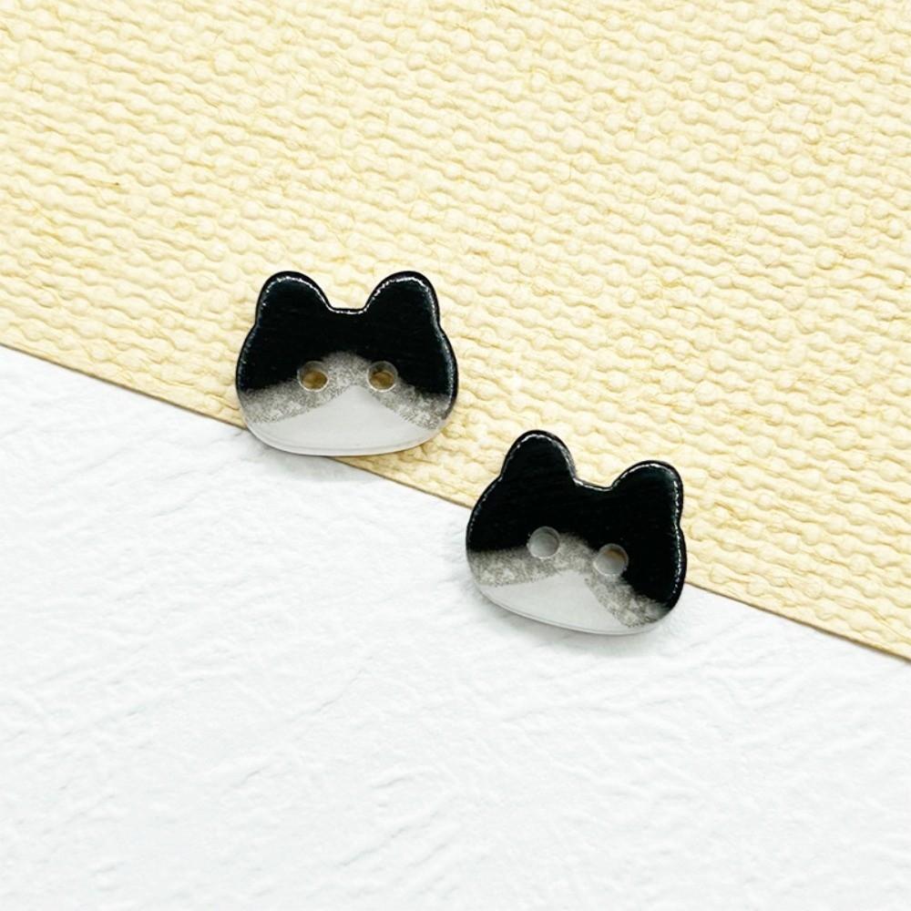 30pcs 12mm Kitty Buttons Creative Ginger Cat Buttons Calico Cat Buttons  Clothes Accessories