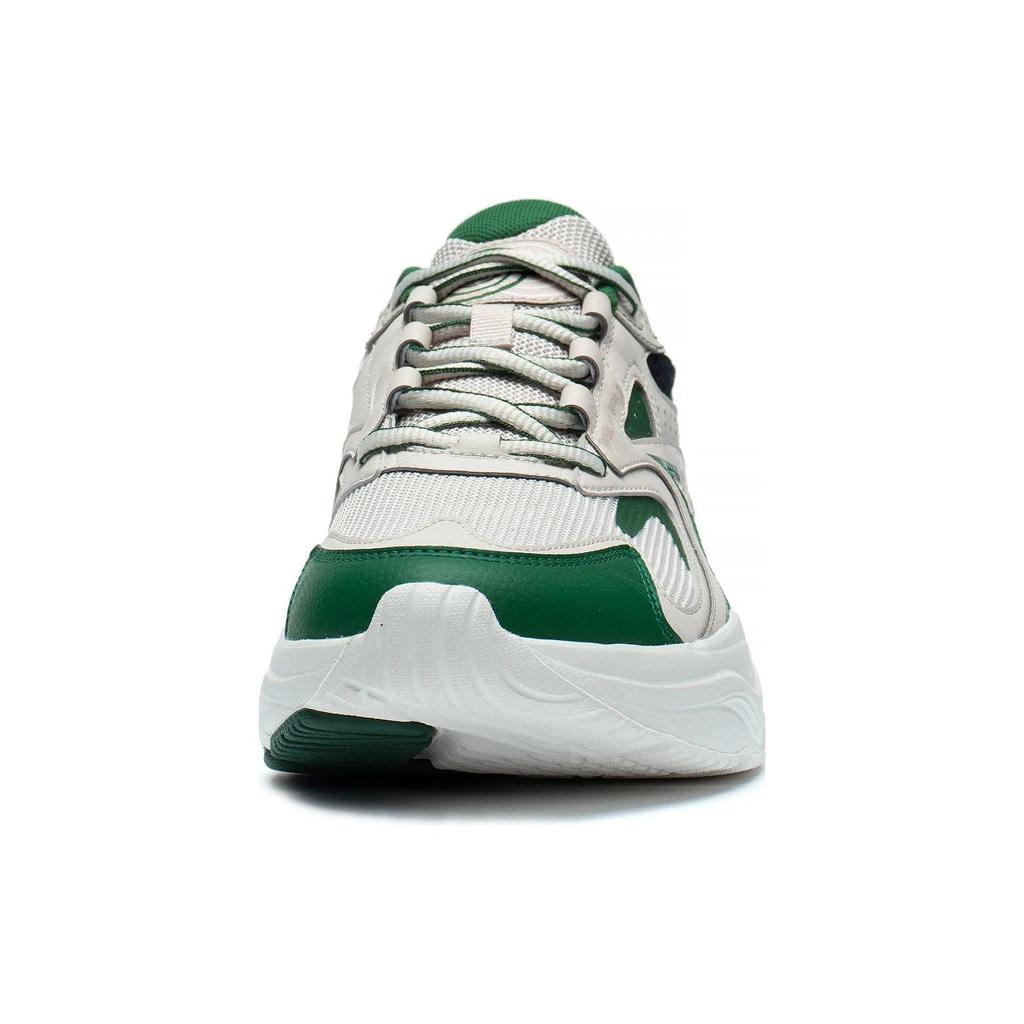 Li-Ning Кроссовки Meteor Shock Absorbing Non-Slip Wear-Stick-Top Running Shoes Мужские кроссовки Oatmeal-Gray Spruce-Green ARXT009-3