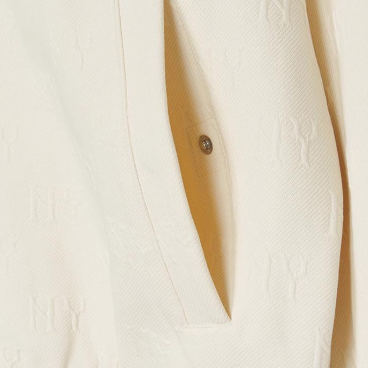 New MLB New York Yankees Old Flower Baseball Jacket Unisex Cream 3AJPM0751-50CRS