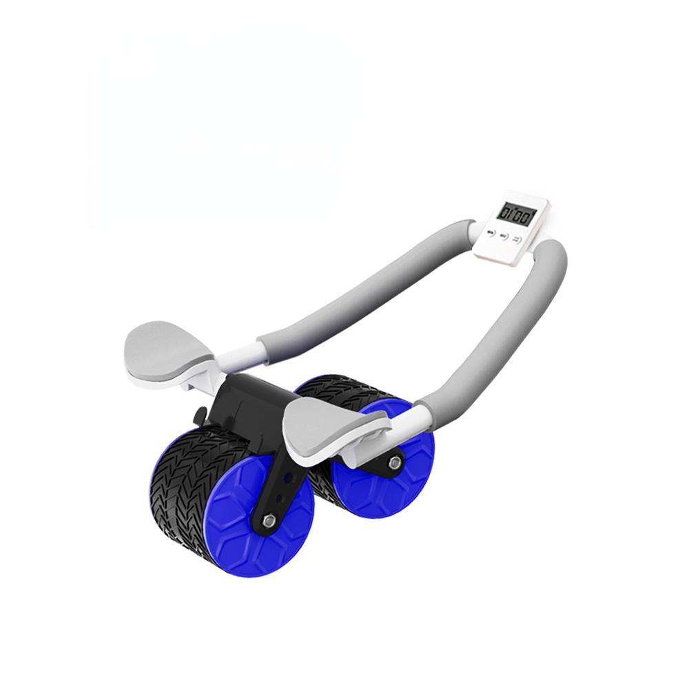 Ab Roller Wheel Automatic Rebound With Elbow Support Flat Plate Exercise Wheel Silence Abdominal Wheel Home Exercise Equipment