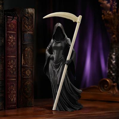Декоративный скелет с книгой, 3D-печатная статуэтка Женца Смерти, Капюшон, Безликая, Готическая, Смоляная фигурка, Съемная, Винтажный стиль, Уголок для чтения