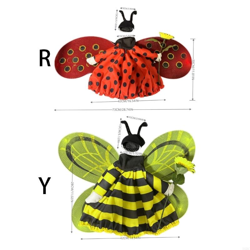 Decorative Geese Costume with Wing for Geese Statue Garden Yard Decoration Spring Geese Outfit For Festival Celebration