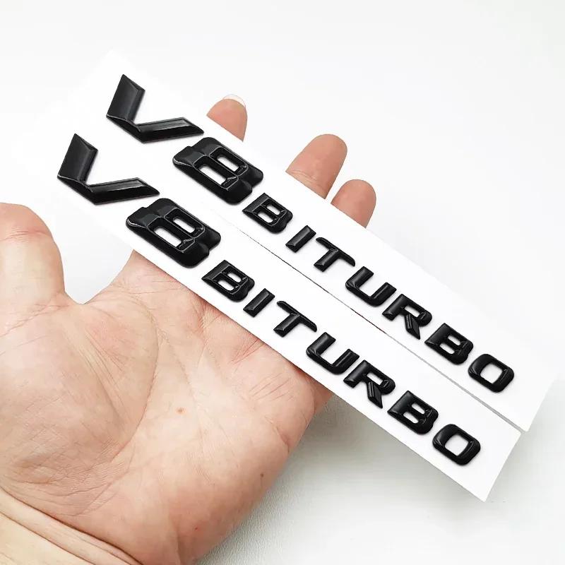 IXEA6 3D Black C63S Logo Letters V8 BITURBO Badge Car Rear Star Sticker Trunk AMG Emblem For Mercedes Benz AMG W205 C205 Accessories