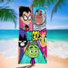 Постер Teen Titans Go Пляжное полотенце Цветные банные полотенца для девочки Микрофибра Быстросохнущее Не прилипает песок Пляж Йога Спа Спортзал Бассейн