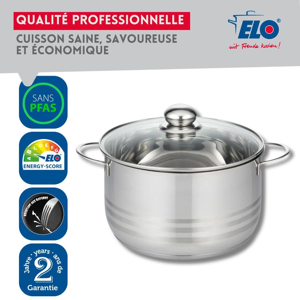 High PFAS-free Stainless Steel Stewpot 20 Cm Elo Brillant Ref. 2222026
