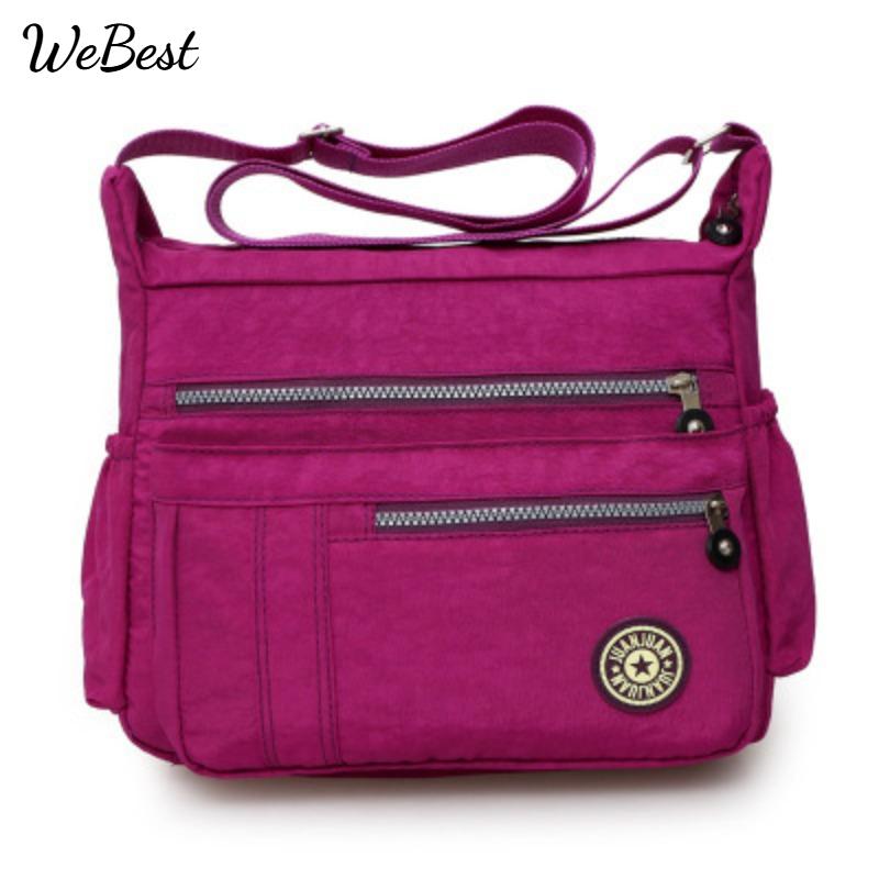 Новая нейлоновая сумка женская на плечо кроссбоди корейская повседневная большой вместимости многокарманная сумка для мамы