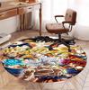 DRAGON BALL Pattern Round Rug, Indoor/Outdoor Mat, for Picnic, Gameroom, Bedroom, Office, Living Room, Home Decor Carpet, Birthday Gift
