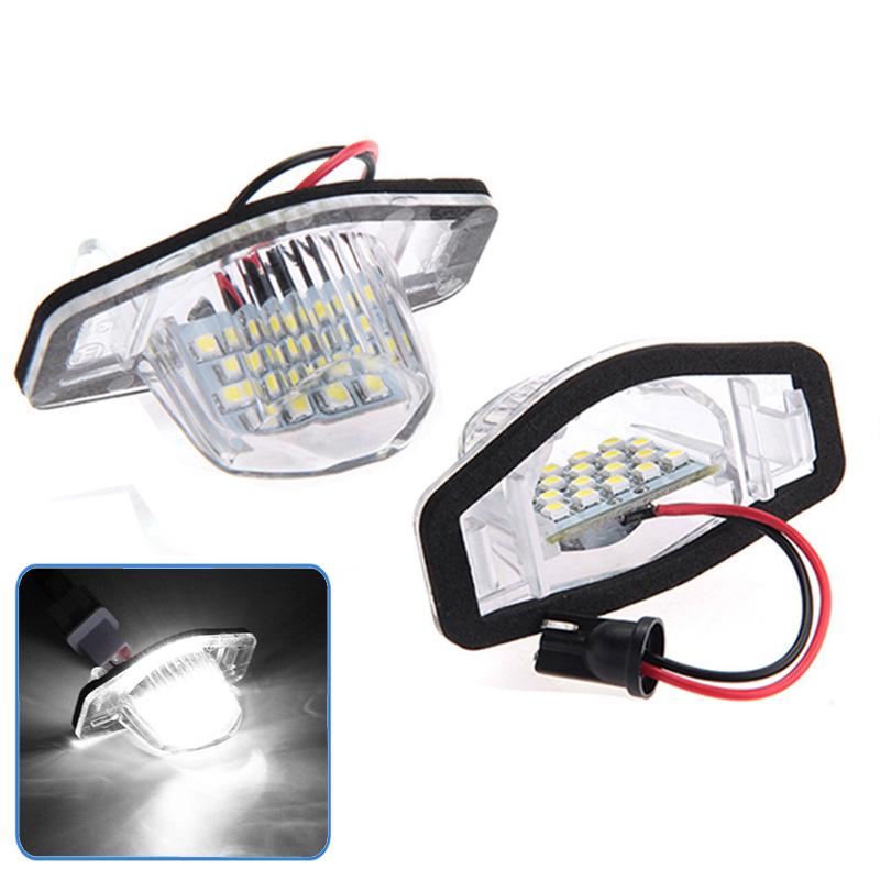 Car Number License Plate LED Light White For Honda Crv Fit Odyssey Jazz Hrv Frv CR-V Stream 12V SMD 18 LED Number Lamp