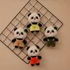 Cute Overalls Panda Scratch Doll Doll Plush Toy Cartoon Keychain School Bag Pendant Gift