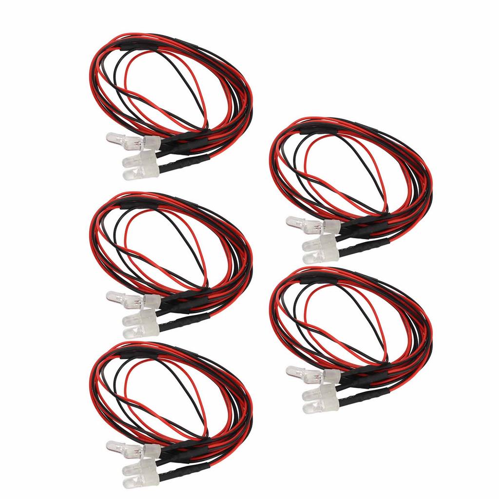 5шт 4LED RC комплект освещения красный белый 5мм универсальный комплект системы освещения RC для Traxxas для Hsp для