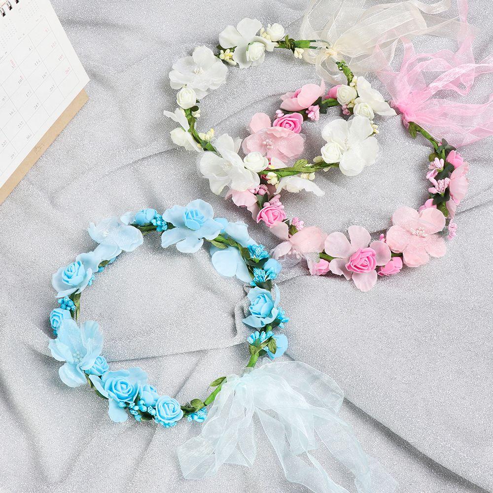 Beach Wreath Decoration Forehead Hair Band Wedding Garland Flower Hairband Crown Bride Hair Wreaths