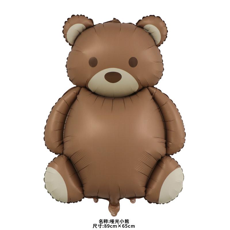 Милый матовый автомобиль, самолет, медведь, радужный алюминиевый пленочный воздушный шар, детский воздушный шар для дня рождения